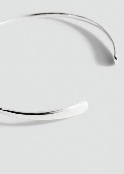 Mango Collier Ras-de-cou Rigide Argent - Femme - Taille Unique -