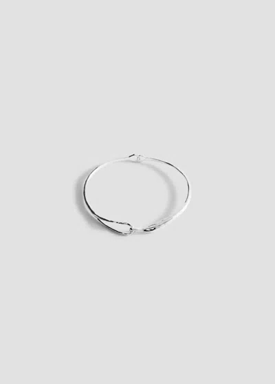 Mango Collier Rigide Avec Crochet In Argent