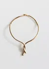 Mango Collier Rigide Avec Naud In Or
