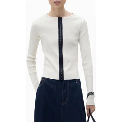 Mango Colorblock Cotton Blend Cardigan