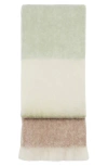 Mango Colorblock Fringe Scarf In Green