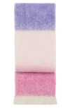 Mango Colorblock Fringe Scarf In Lilac
