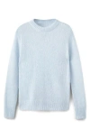Mango Colorin Crewneck Sweater In Blue