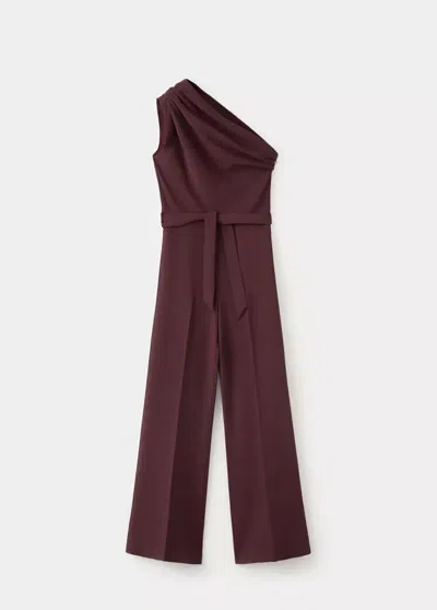 Mango Combinaison Asymétrique Ceinture In Purple