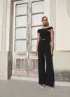 Mango Asymmetric Long Jumpsuit In Black