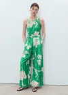 Mango Belted Sleeveless Wide Leg Jumpsuit