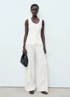 Mango Sleeveless Linen Jumpsuit