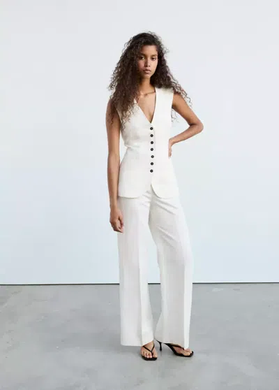 Mango Combinaison Nat In Blanc Cassé