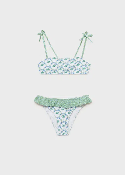 Mango Kids' Combination Print Bikini White