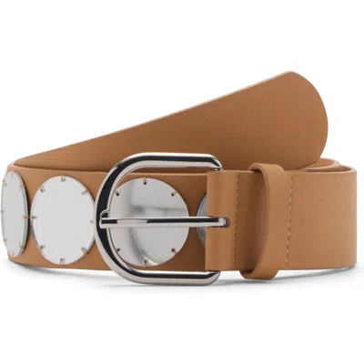 Mango Mirror Detailed Belt In Neutral