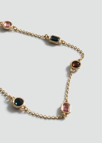 Mango Combined Bead Chain Necklace Gold