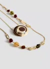 Mango Combined Beaded Pendant Set In Multi