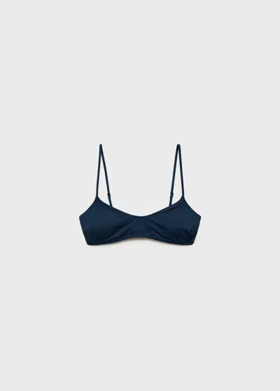 Mango Haut Bikini Bleu Pétrole - Femme - M -