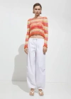 Mango Combined Crochet Sweater Orange In Orange