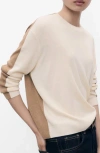 Mango Combined Design Sweater In Multi