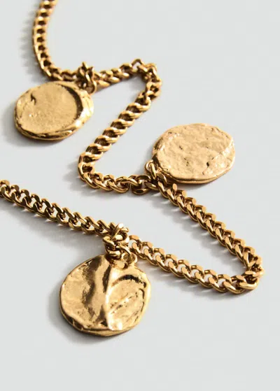 Mango Combined Double-pendant Necklace In Or