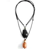 Mango Combined Double Pendant Necklace In Multi