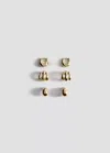 Mango Combined Earring Set In Gold