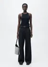 Mango Combined-fabric Jumpsuit With Belt Black