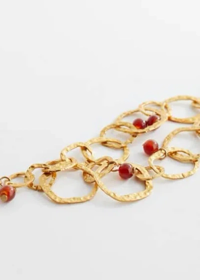 Mango Combined Hoops Necklace Gold