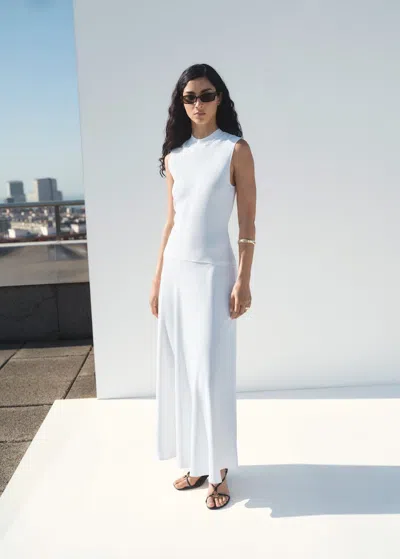 Mango Robe Longue Combinée Blanc - Femme - Xxl -  In White