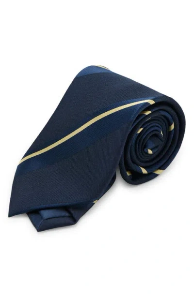 Mango Combined Stripe Tie In Neutral