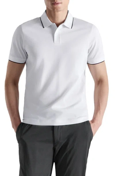 Mango Comfort Stretch Piqué Polo White
