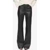 Mango Women's Leather-effect Skinny Pants In Black