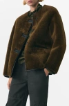 Mango Women's Appliques Coat In Khaki Green