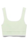 Mango Contrast Rib Sweater Tank In Green