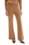 Mango Contrast Stripe Knit Pants In Brown