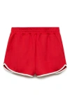 Mango Contrast Trim Dolphin Hem Shorts In Intense Red