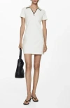 Shop Mango Contrast Trim Polo Dress