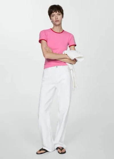 Mango T-shirt Pink