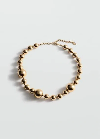 Mango Contrasting Necklace Gold In Or