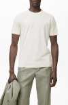 Mango Short Sleeve Cotton Crewneck Sweater In Neutral