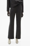Mango Corduroy Wide Leg Pants In Dark Heather Grey