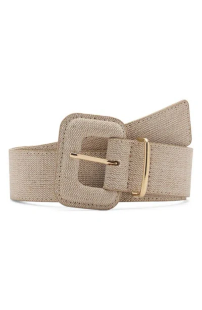 Mango Cotton & Linen Belt In Beige