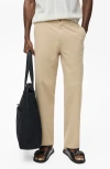 Mango Men's Cotton-linen Blend Regular-fit Jeans In Brown