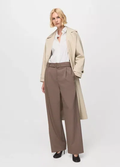 Mango Cotton And Lyocell Blend Straight Shirt In White
