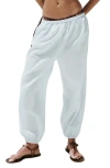 Mango Baggy Cotton Pants In Sky Blue