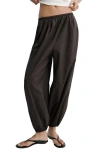 Mango Baggy Cotton Pants In Chocolate