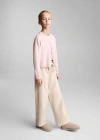 Mango Kids' Cotton-blend Cardigan Pastel Pink