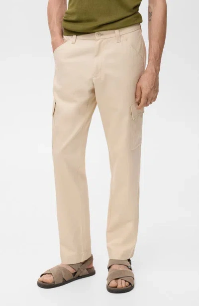 MANGO MANGO COTTON BLEND CARGO PANTS