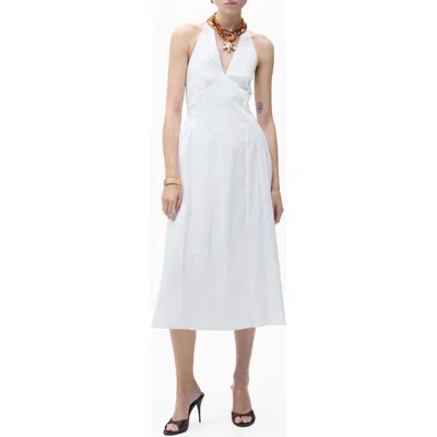 Mango Cotton Blend Halter Midi Dress