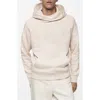 Mango Cotton Blend Hoodie In Ecru