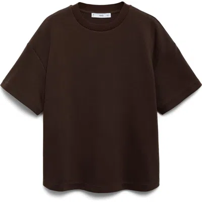 Mango Cotton Blend Maternity T-shirt In Brown