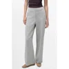 Mango Cotton Blend Straight Leg Pants In Gray