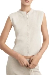 Mango Cotton Blend Sweater Vest In Multi