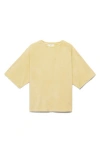 Mango Cotton Blend Terry T-shirt In Yellow
